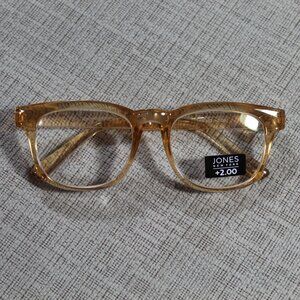 NWT Jones New York Translucent Peach Reading Glasses +2.00